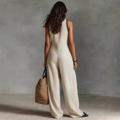 Layla | Elegante V-Hals Jumpsuit met Detail
