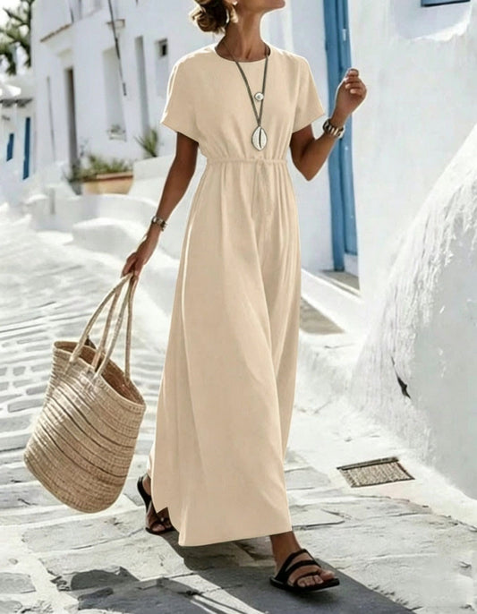 Claire | Elegante maxi-jurk met taillekoord