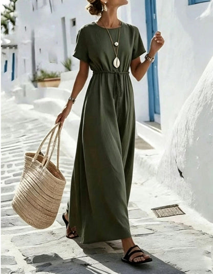 Claire | Elegante maxi-jurk met taillekoord