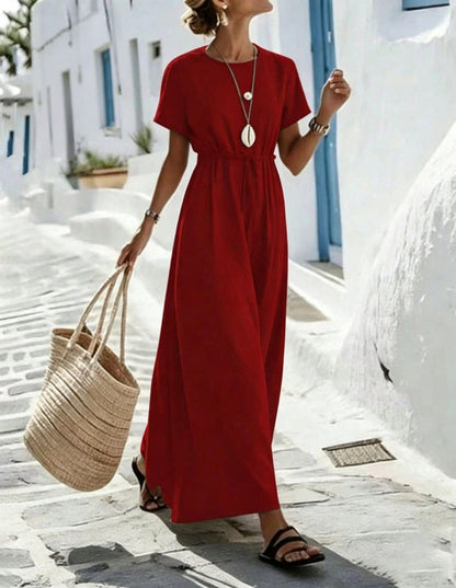 Claire | Elegante maxi-jurk met taillekoord