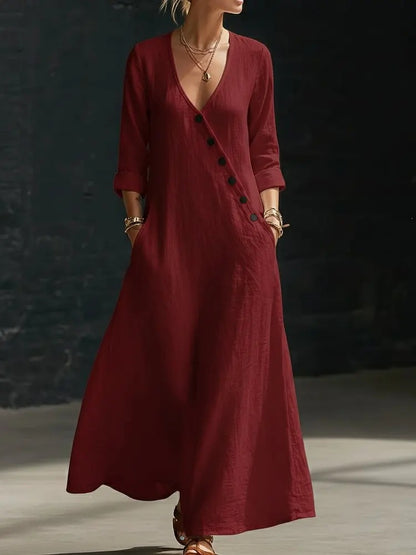 Elena | Elegante maxi-jurk met zakken