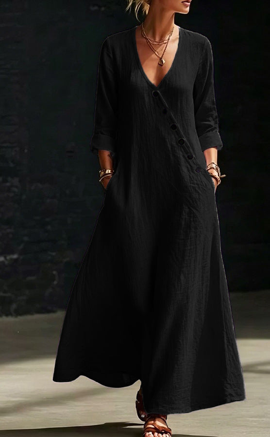 Elena | Elegante maxi-jurk met zakken