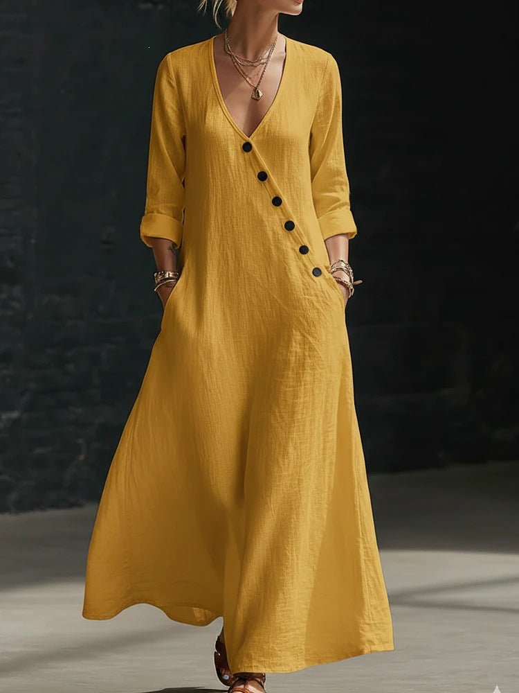 Elena | Elegante maxi-jurk met zakken