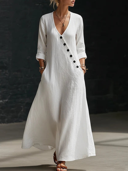 Elena | Elegante maxi-jurk met zakken