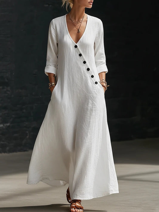 Elena | Elegante maxi-jurk met zakken