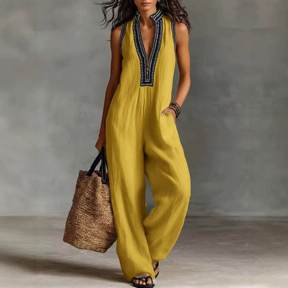 Layla | Elegante V-Hals Jumpsuit met Detail