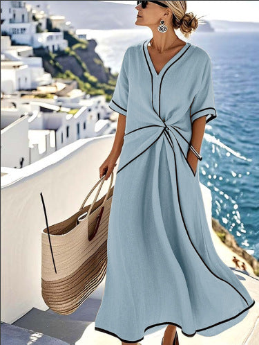 Scarlett | Elegante jurk met contrastdetail