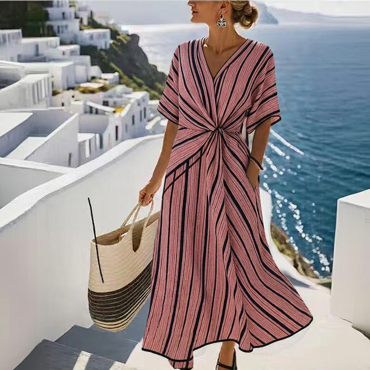 Scarlett | Elegante jurk met contrastdetail